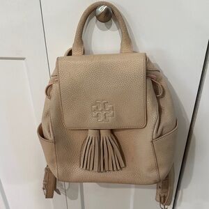 Tory Burch Tan Leather Backpack